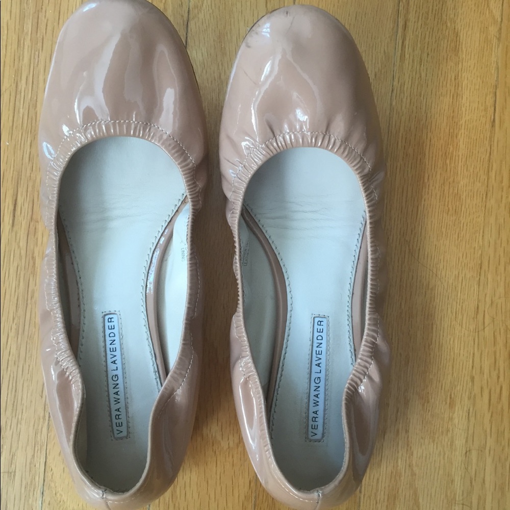 Vera Wang Lavender Blush Patent Leather Flats